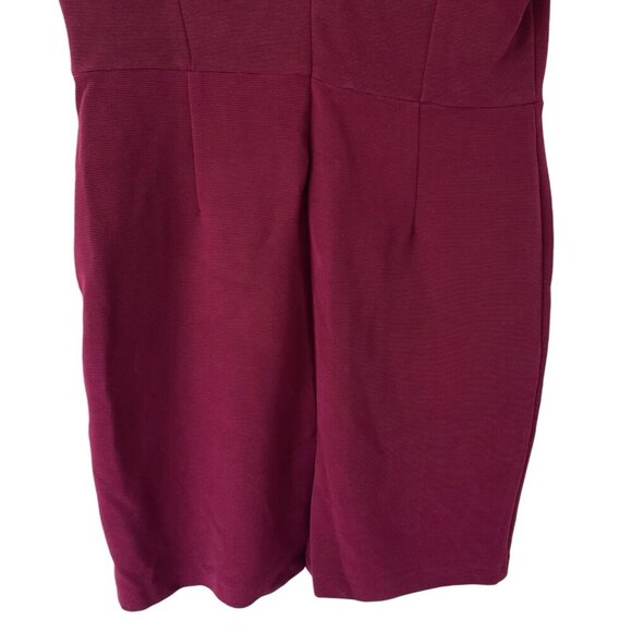 ASOS Curve Dress Size 18 Burgundy Red Holiday Modest Office Career Business Chic - Picture 7 of 16